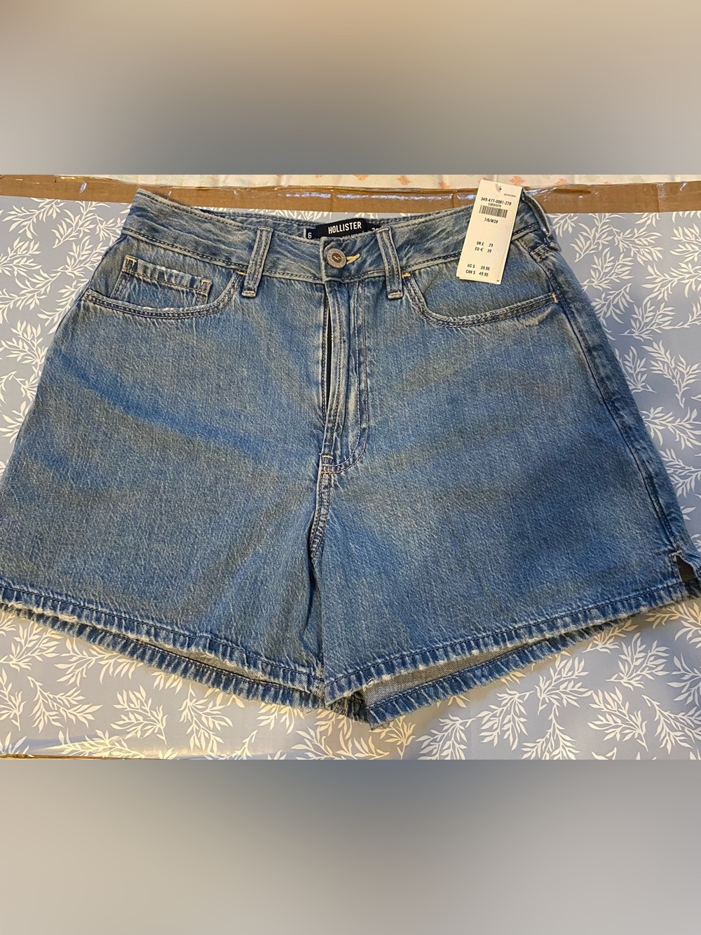 Hollister Light Blue High-Rise Denim Shorts